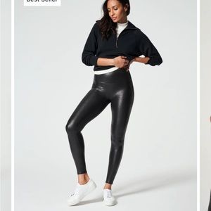 Spanx Faux Leather Leggings, small